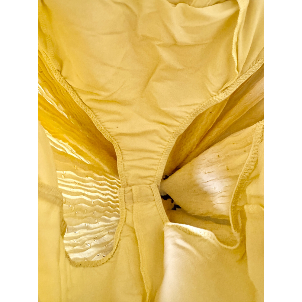 For Love & Lemons Bustier Maxi Dress Eyelet Corset Yellow Maxi S - Picture 10 of 16